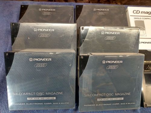 Lot 7 pioneer 6-disc cd cartridges + 1 single disc magazine ~ prw-1141 1023 172