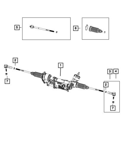 Genuine mopar outer end tie rod kit 68185640aa