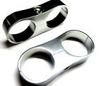 Billet  aluminum dual hose separator 1 &amp; 1/16&#034; i.d.show polished titanium  2 pk