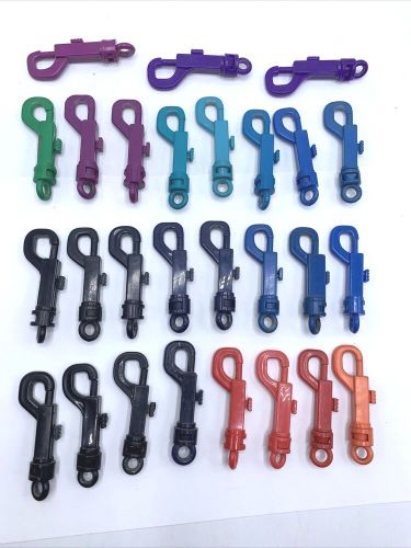 Plastic key chain clips lot of 27 pcs. used clip-on