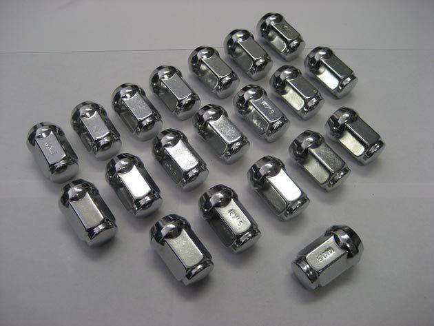 20 1/2 chrome acorn wheel lug nuts 3/4 hex size ford mustang gt edge explorer