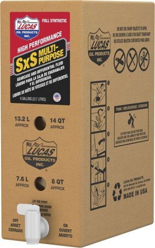 Lucas oil sxs synthetic multi-purpose gearcase/differential oil 6-gallon box