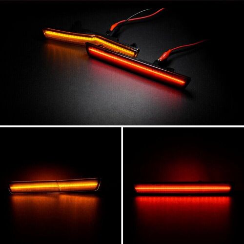 2set amber red led side light marker front+rear for lamp 18-22 dodge challenger