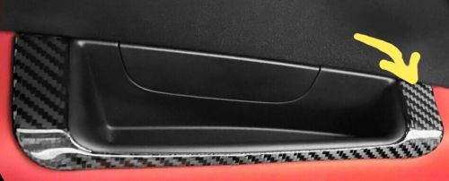 Carbon fibre look interior door handle trim pair for fiat 500 / abarth 595 . uk