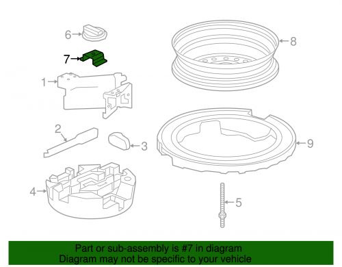 Genuine gm spare tire retainer washer 15226713