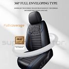 Full set 5-seat covers leather pad front rear red cushion for mercedes-benz car