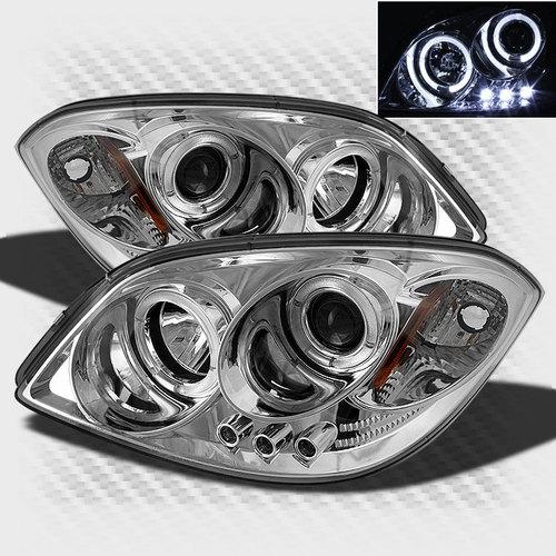 2007-2009 pontiac g5 dual halo led projector headlights head lights pair set