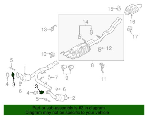 Genuine catalytic converter adapter qty 2 bl3z-9n496-a