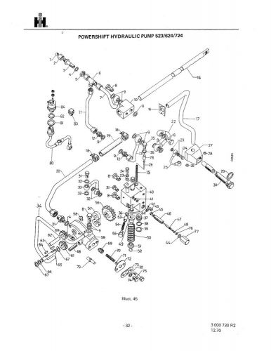 523 624 724 diesel tractor transmission service repair manual fits case ih 730r2