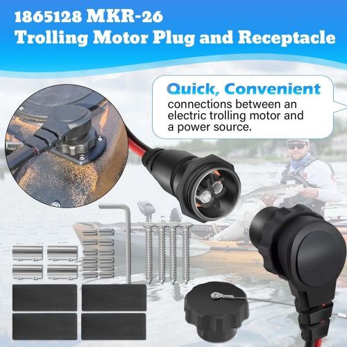 Mkr-27 circuit breaker &amp; mkr-28 trolling motor plug and receptacle for minn kota