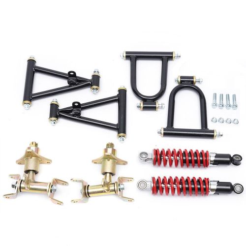 Go kart upper &amp; lower suspension shock swing arm kit for atv quad bike w/ bolts