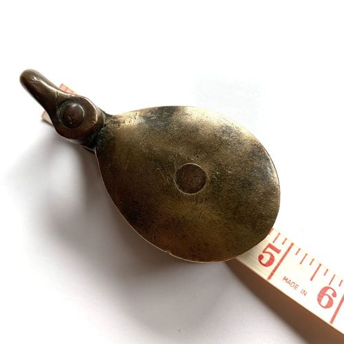 Vintage marine boat small bronze pulley block nautical 4.5&#034; long