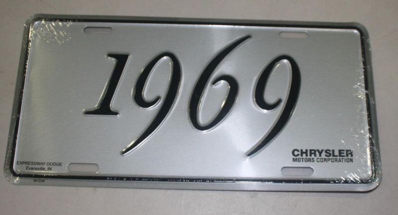 New mopar 1969 model year license plate