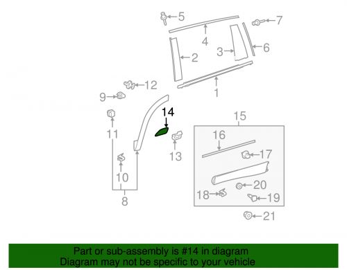 Genuine toyota stone guard 75747-0e010