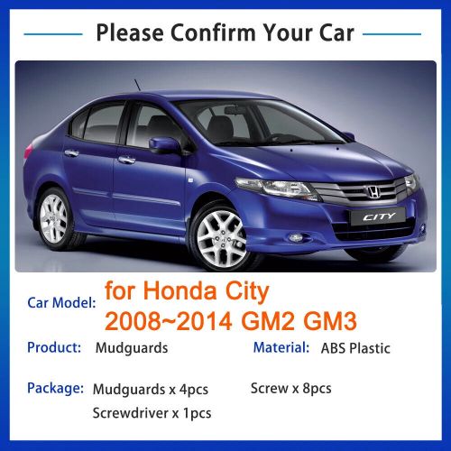 Mud flaps for honda city gm2 2008~2014  mk 5 accessories mudguards splash guard