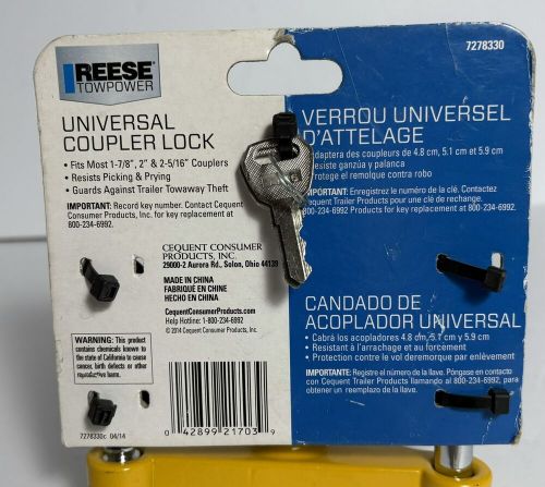 Reese towpower coupler lock 7278330