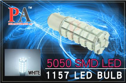 2x 1157 bay15d 46 5050 smd led long white auto brake 2 intensity light bulbs