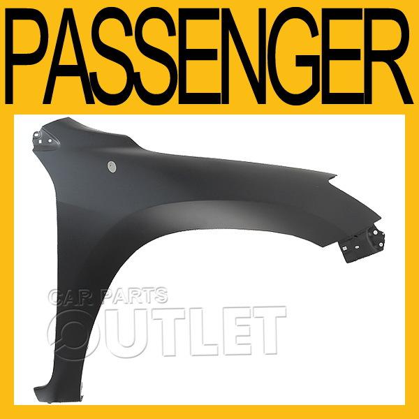 06-08 toyota rav4 passenger side fender antenna hole primed wo flare mldgs right