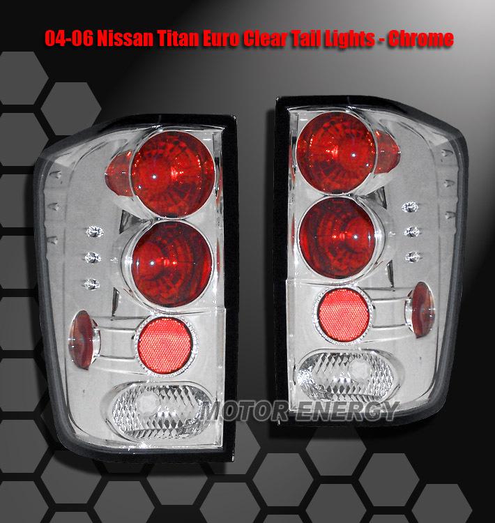 2004-2011 nissan titan pickup truck tail brake lights clear 2007 2008 2009 2010