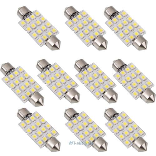 10x car dome 16 3528 smd led bulb light interior festoon lamp 42mm white