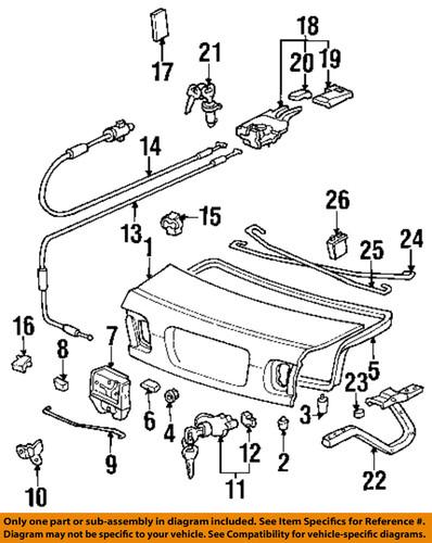 Honda oem 74851s01a01 trunk lid-lock