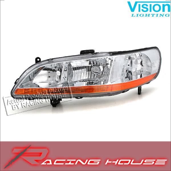 L/h headlight driver side lamp kit unit 1998-2000 honda accord 2dr 4dr