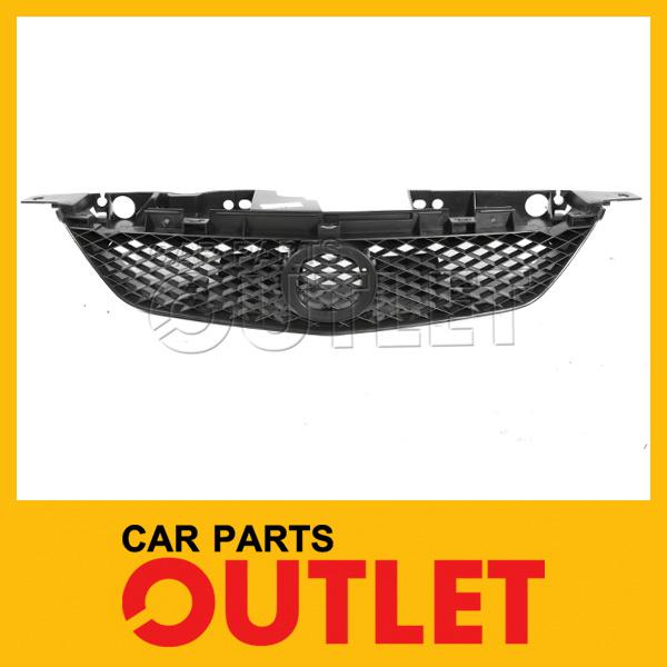 2001-2003 mazda protege front grille black mesh body housing 4dr sedan es/dx/se