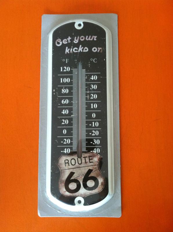 "route 66" thermometer your kicks on route 66  metal sign man cave garage shop