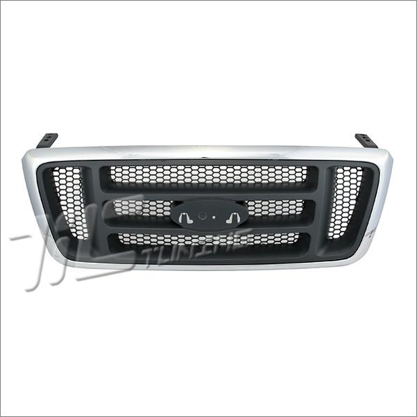 2004 ford new f150 front grille chrome outer frame fo1200413 black center insert