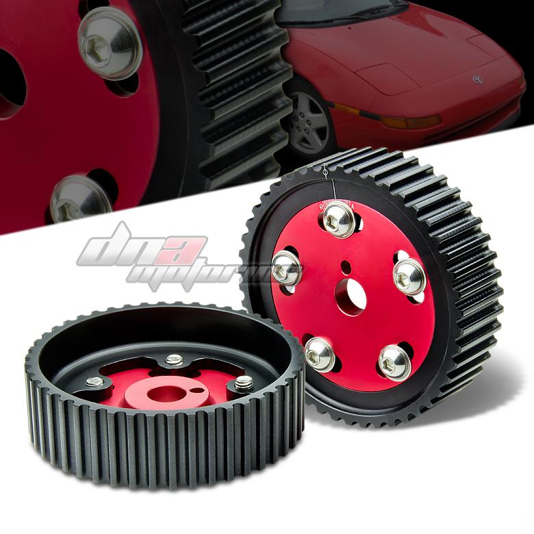 Toyota 3sgte/3s-gte engine mr2/celica w20 red anodized aluminum cam gear pulley