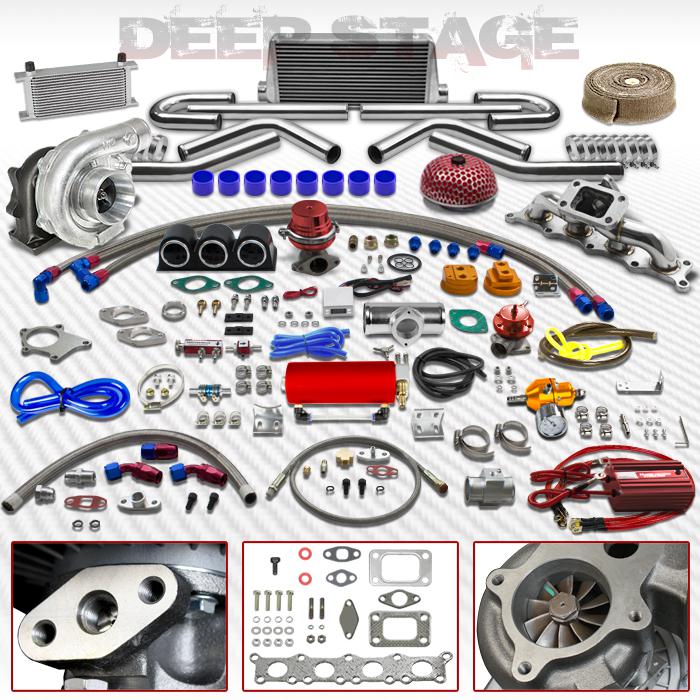 T04e t3 25pc turbo kit w/intercooler+blow off valve+manifold+wrap a4/passat 1.8l