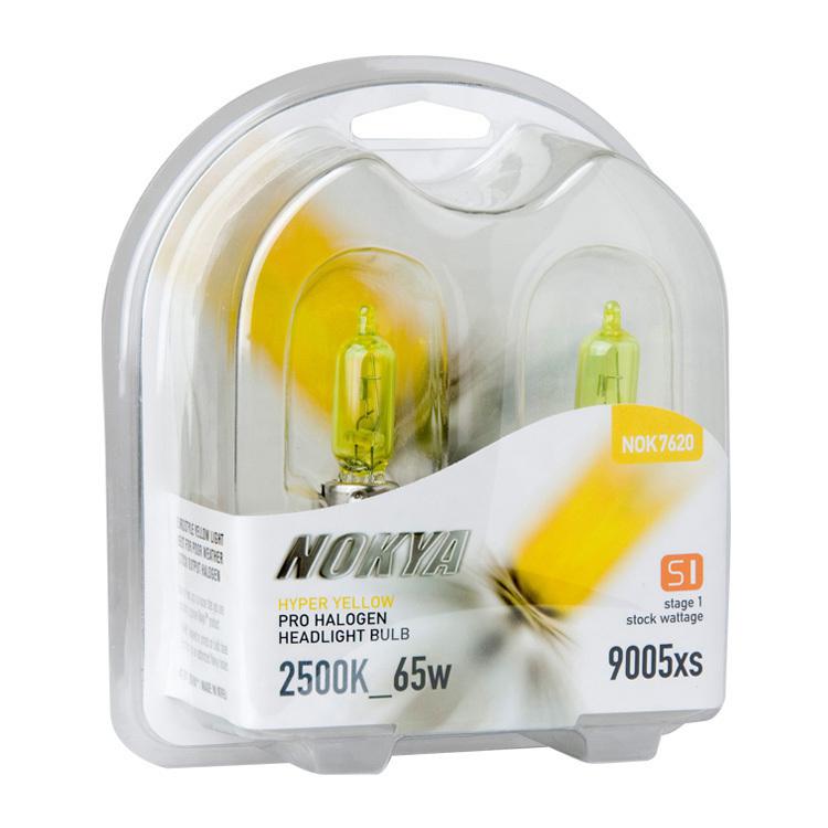 Nokya pro-halogen hyper yellow stage 1 9005xs fog light replacement bulb nok7620