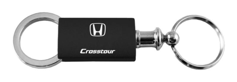 Honda crosstour black anodized aluminum valet keychain / key fob engraved in us