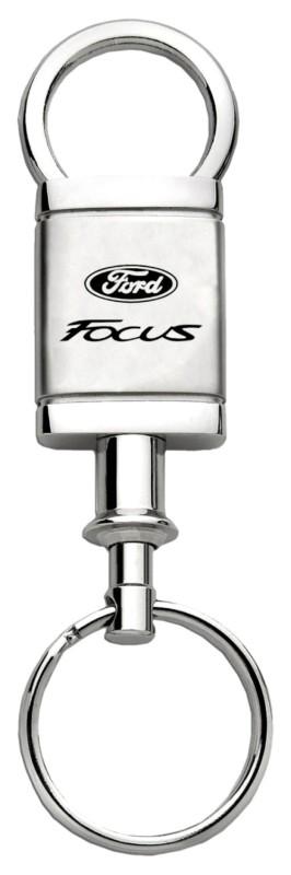 Ford focus satin-chrome valet keychain / key fob engraved in usa genuine