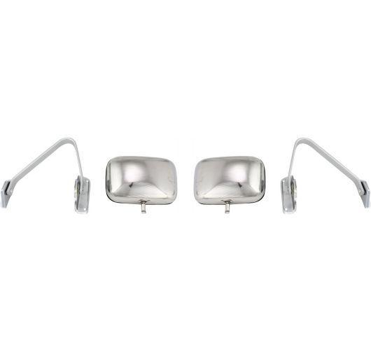 Ford pickup truck chrome swing lock side view door mirror left/right pair set