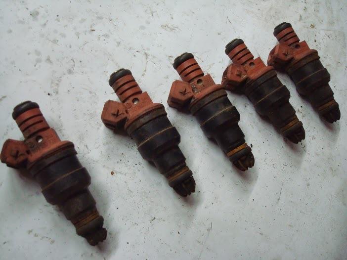 Bmw 13641736908 oem used fuel injectors set of 5 m60 540i 740i 840ci e31 e34 e32