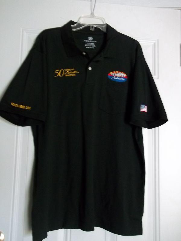 Mens size xl black  50 years of avanti, south bend 2012 polo, new!