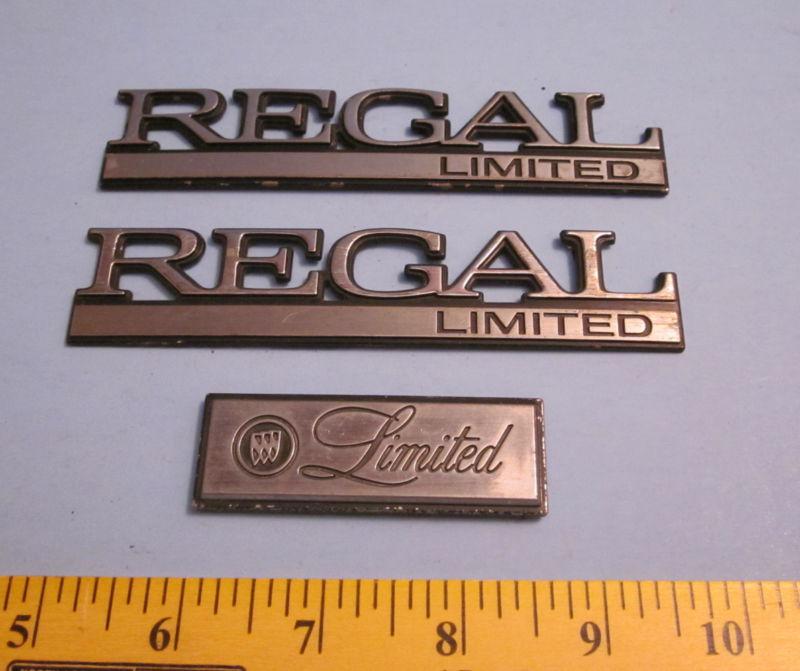 Buick regal limited factory quarter panel emblems