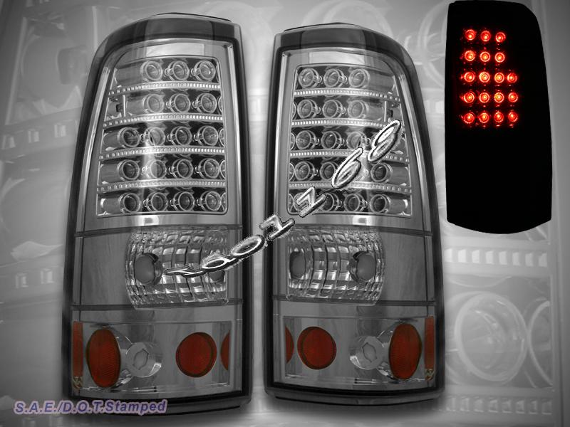 03 04 05 06 chevy silverado 04 05 06 gmc sierra led tail lights smoke brand new