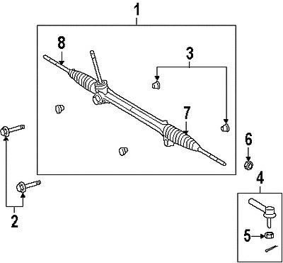 Toyota 9008017219 genuine oem factory original inner tie rod lock nut