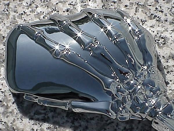 Suzuki gsxr 600 750 1000 hayabusa chrome skeleton mirrors