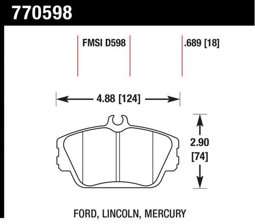 Hawk performance 770598 premium oes; disc brake pads