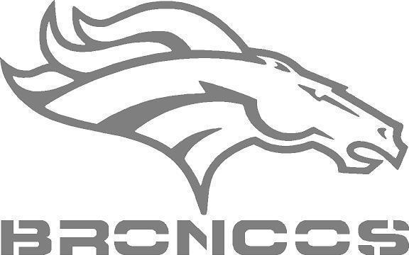 Denver broncos decal window sticker window decal 8 in your choice color