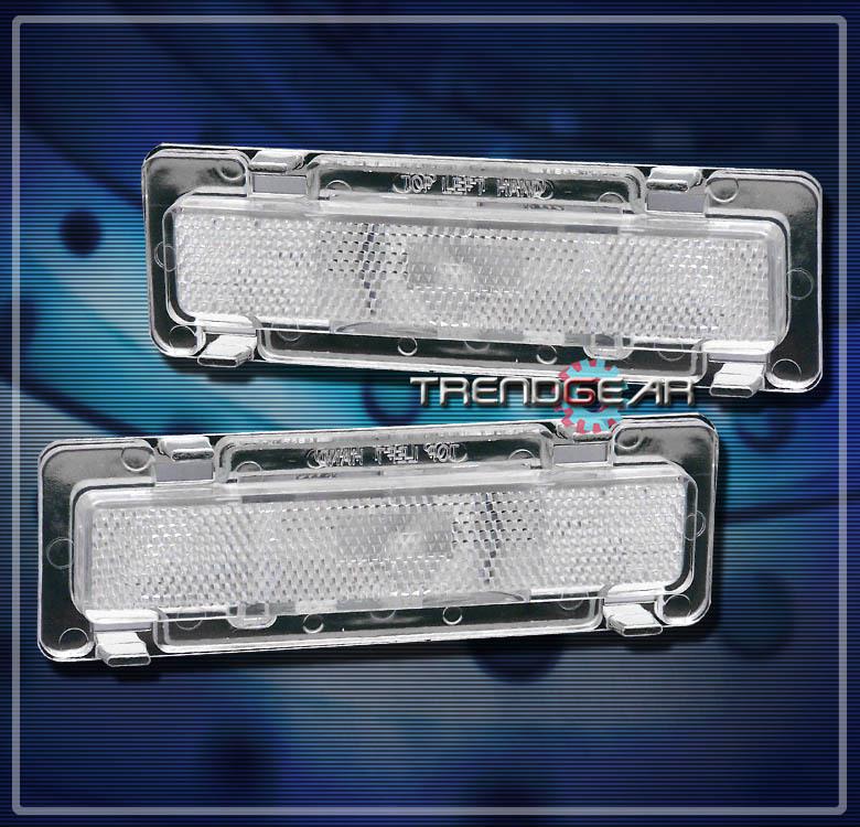 85-92 chevy camaro front side marker signal lights lamp chrome 86 87 88 89 90 91