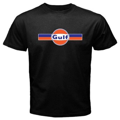 Gulf oil fuel gasoline  american oil vintage classic car racing new t-shirt