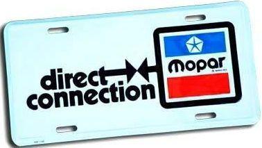  mopar direct connection  license plate challenger charger cuda belvedere dart