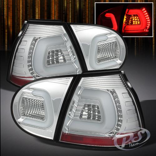 06-09 vw rabbit gti 08 volkswagen r32 led perform chrome tail lights lamps pair