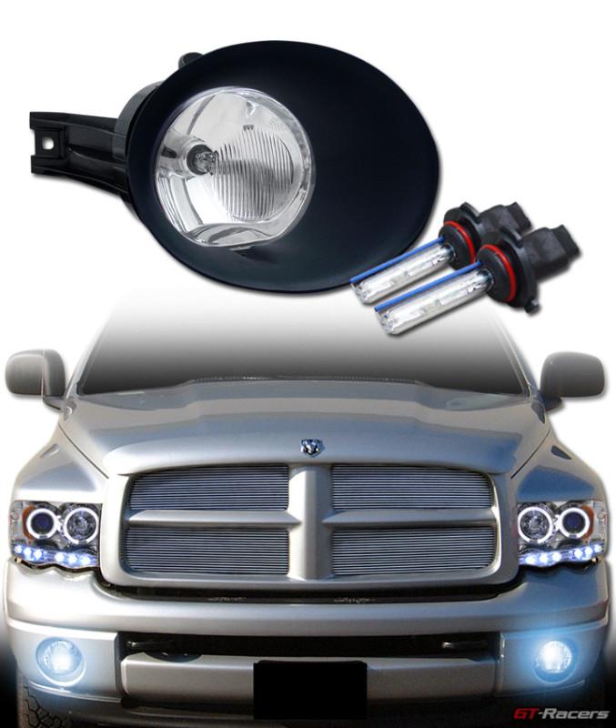 8k hid w/ sport chrome front bumper fog lights fl+switch 02-09 ram 04-06 durango