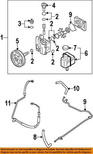 Mazda oem gk2e32410f power steering return hose-return pipe