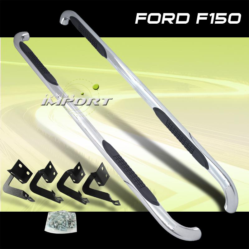 Ford 04-08 f-150 super crew cab side step nerf bar running board pair left+right